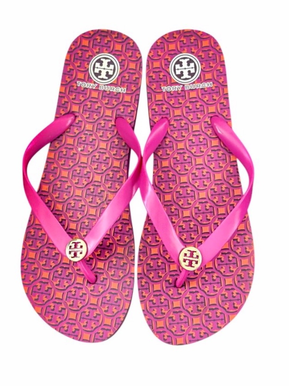 TORY BURCH➕Thandie Logo Print Flip-Flops